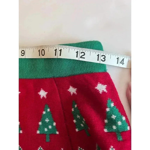 It’s our time red green Christmas sweater tree snowflake mini skirt size medium - Picture 4 of 8